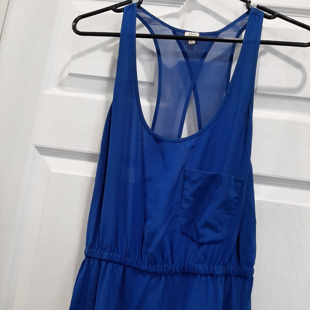 Aritzia Wilfred Silk Victoire Blue Dress XS - Picture 3 of 6
